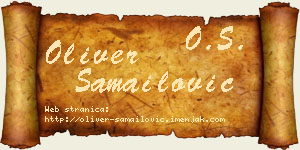 Oliver Samailović vizit kartica